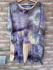 UMGEE USA Women’s Size Large Tie DYE Layered Tunic/Dress 3/4 Sleeve Boho