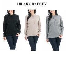 Hilary Radley Womens Long Sleeves Cozy Sweater Hoodie, Colors/Sizes, NEW