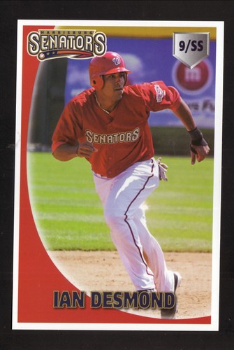 Harrisburg Senators--Ian Desmond--2012 Large Card Schedule--Nationals Affiliate