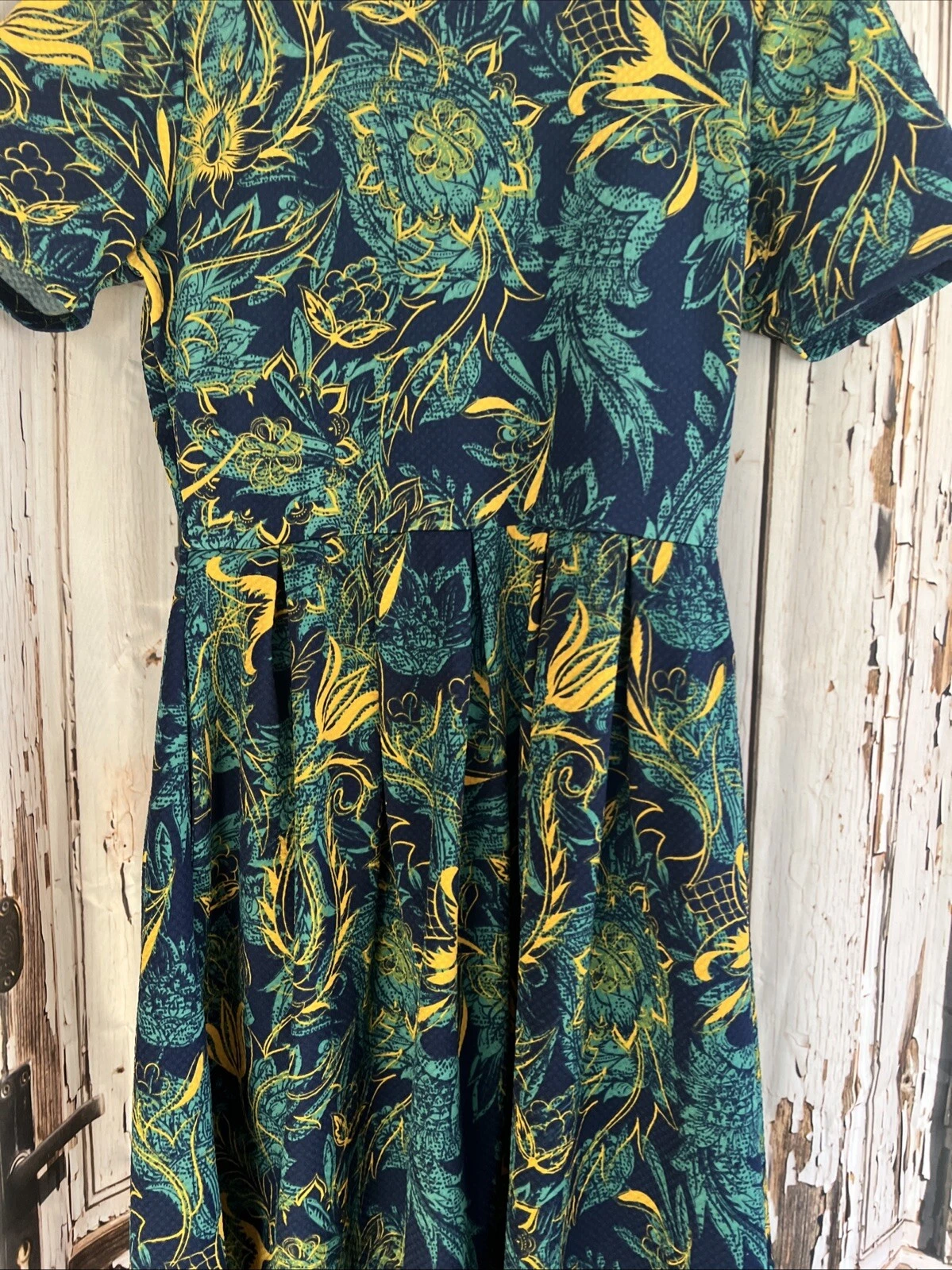 VETEMENTS abito lularoe amelia medio colorato linea A elasticizzato tasche