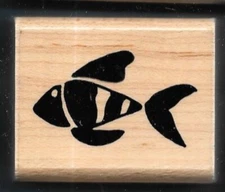 FISH FRESH WATER Salt Water Aquatic Lake Life JRL DESIGN CTMH wood Rubber Stamp