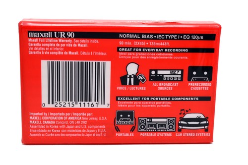 Maxell - Maxell UR 90 (Casete SESGO Normal) Nuevo, envuelto/sin abrir - Imagen 2 de 2