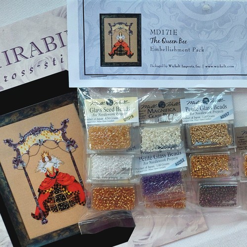 The Queen Bee Cross Stitch Chart and Embellishment Pack MD171 Mirabilia - Picture 7 of 14