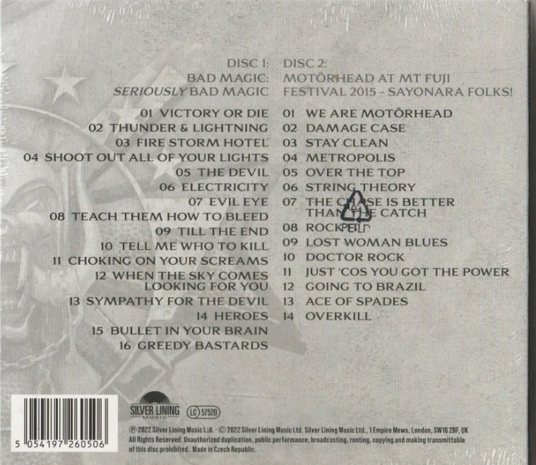 Motörhead - 2 CDs - Bad Magic: Seriously Bad Magic - Digipak - 2022 - NEUWARE! - Bild 2 von 2