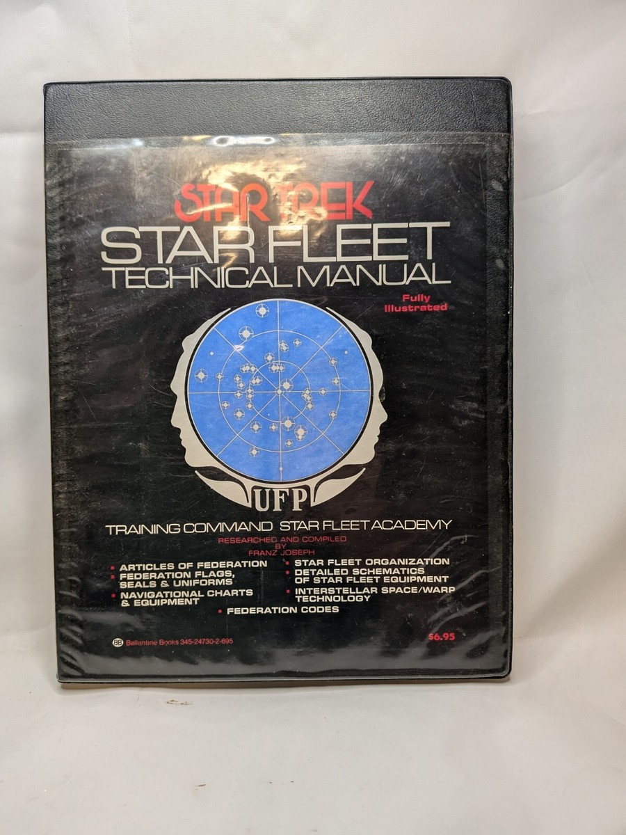1975 Star Trek Star Fleet Technical Manual 1st Ed TM: 379260 Franz