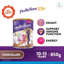 2X Abbott Pedia Sure 10+Optiheight 850g Chocolate Increase Height 10-15 Yrs Old