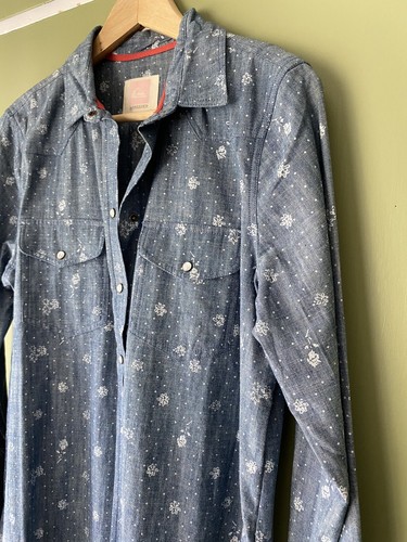 lovely quicksilver cowboy denim shirt size Large - Picture 3 of 4