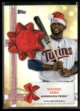 2022 Topps Holiday #WHR-MS Miguel Sano Holiday Relics Red Metallic #/25
