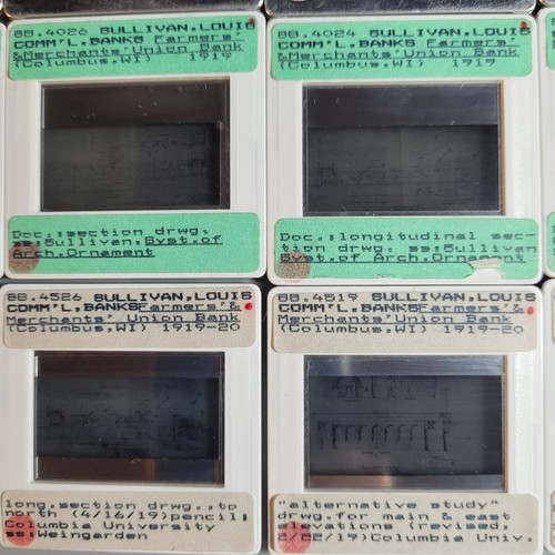 Farmers & Merchants Bank Columbus, WI Louis Sullivan 35mm Glass Slides Lot of 47 - Picture 23 of 24