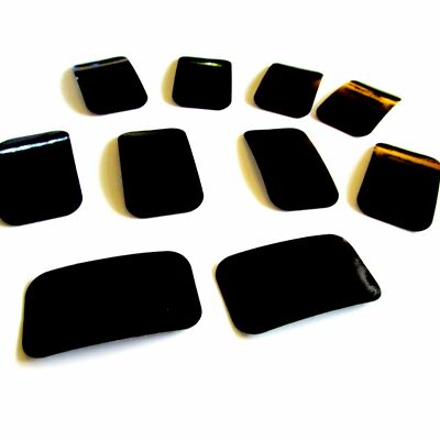 20 x  Schwarz Reflexstreifen   BLACK Reflexfolie Reflektor Sticker Aufkleber
