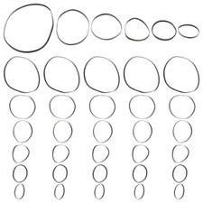 50PCS Cassette Recorder Rubber Belts Maintenance Cassette Tape Square Belt