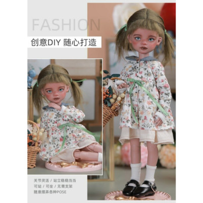 1/6 BJD SD Resin Ball Joint Body Dolls Girl Viki Full Set Tan Skin Handmade 