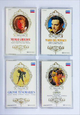 Opera Gala DEL MONACO NICOLAI GHIAUROV BIZET PAVAROTTI BJÖRLING BERGONZI 4 MC