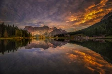 Digital Picture Image Photo Wallpaper Background Desktop Misurina Sunset