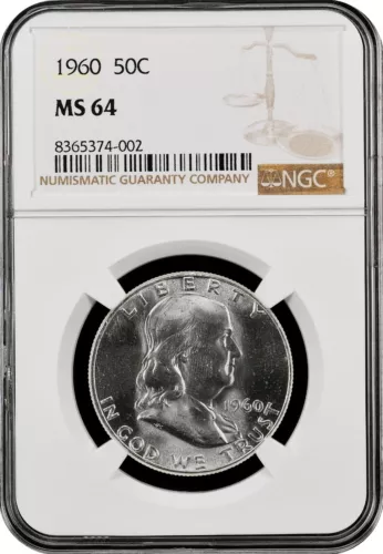 1960  FRANKLIN US Half Dollar,   MS64 by NGC,   a SUPERB looking coin!!!!