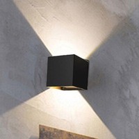 Led Cob Wandleuchte 20W Quadratisch Schwarz Natur Leuchte Innen AußEn 18