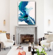 Modern Abstract Canvas Wall Art 48 x 36 inch, Ready to hang. SOARING