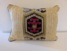 Decorative Jute Throw Pillow, Sofa Décor Cushions, Southwester Style