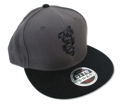 Charcoal Grey Black Brim Hat 