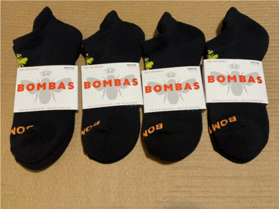 Bombas Womens Ankle Socks Black Honeycomb Arch Support Black Multi 4 Pairs