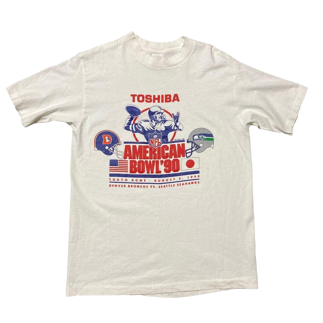 NFL AMERICAN BOWL'90 T-SHIRT Toshiba M size Japan | eBay
