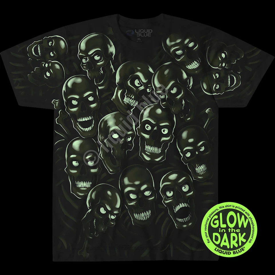 JUICY J STAY FLY-SKULL PILE-GLOWS IN DARK-Long Sleeve 2 Sided SHIRT S,M,L,XL,XXL - Image 3 of 4