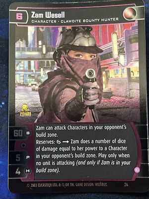 Star Wars TCG Promo Zam Wesell Foils x3 | SWTCG WOTC Promo Cards | Sealed!