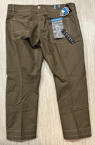 NEW Kuhl Hot Rydr Mens Flannel Lined Dark Khaki Pants 42x30 New NWT Mountains - Picture 5 of 5