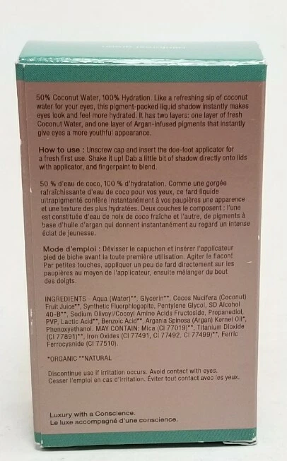 Sombra de ojos Josie Maran acuarela coco - VERDE SELVA TROPICAL - Nueva en caja paquete de 3 Foto 4 de 4