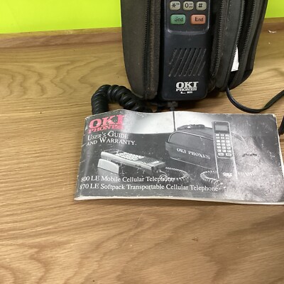 Vtg OKI 900 Portable Cell Phone Manual Complete -untested 800 LE