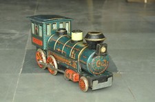Vintage MT Trademark Litho Battery WESTERN Train Engine Toy, Japan