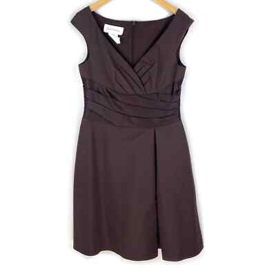 David's Bridal Bridesmaid Dress F12723 Eggplant Purple Womens