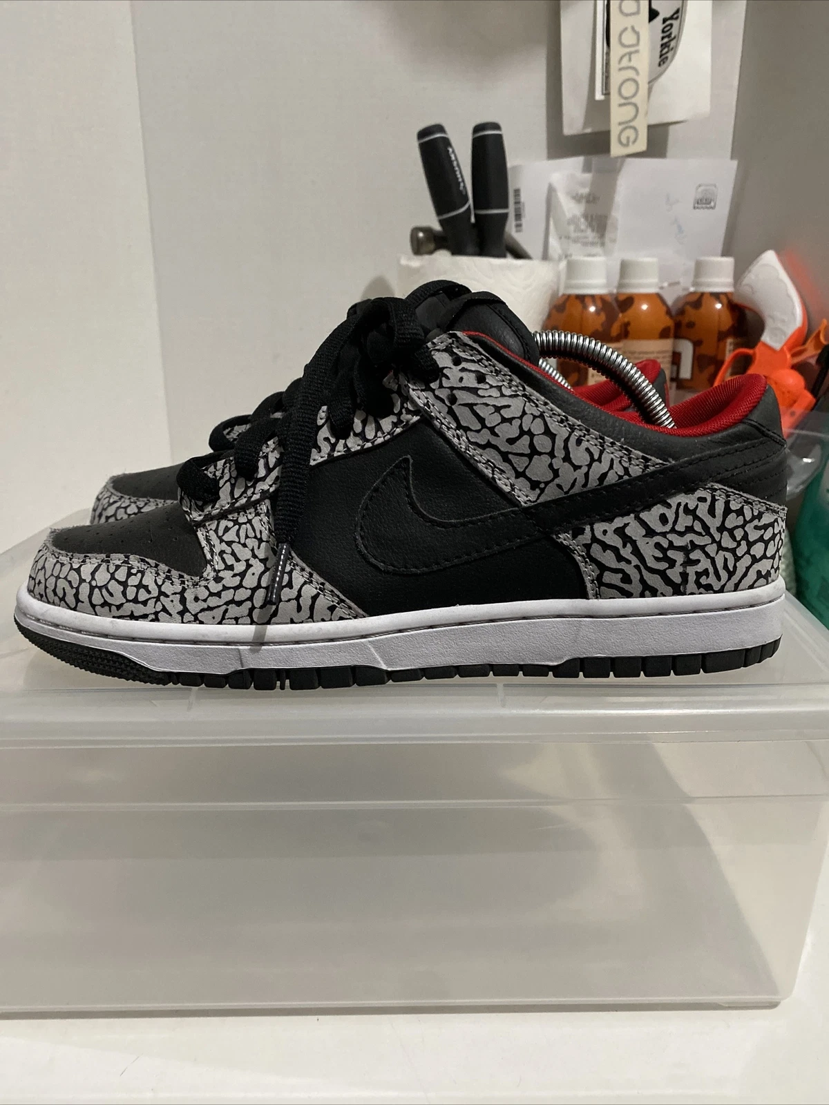 Nike Dunk Low Nike ID 2013 ciment noir taille 8 À VOIR ! TRES RARE ! Supreme Insp !
