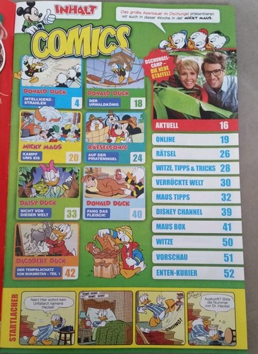 Micky Maus DSCHUNGELCAMP 2015 - Kakerlake und Würmer Magazin Zeitung Comics - Bild 4 von 4