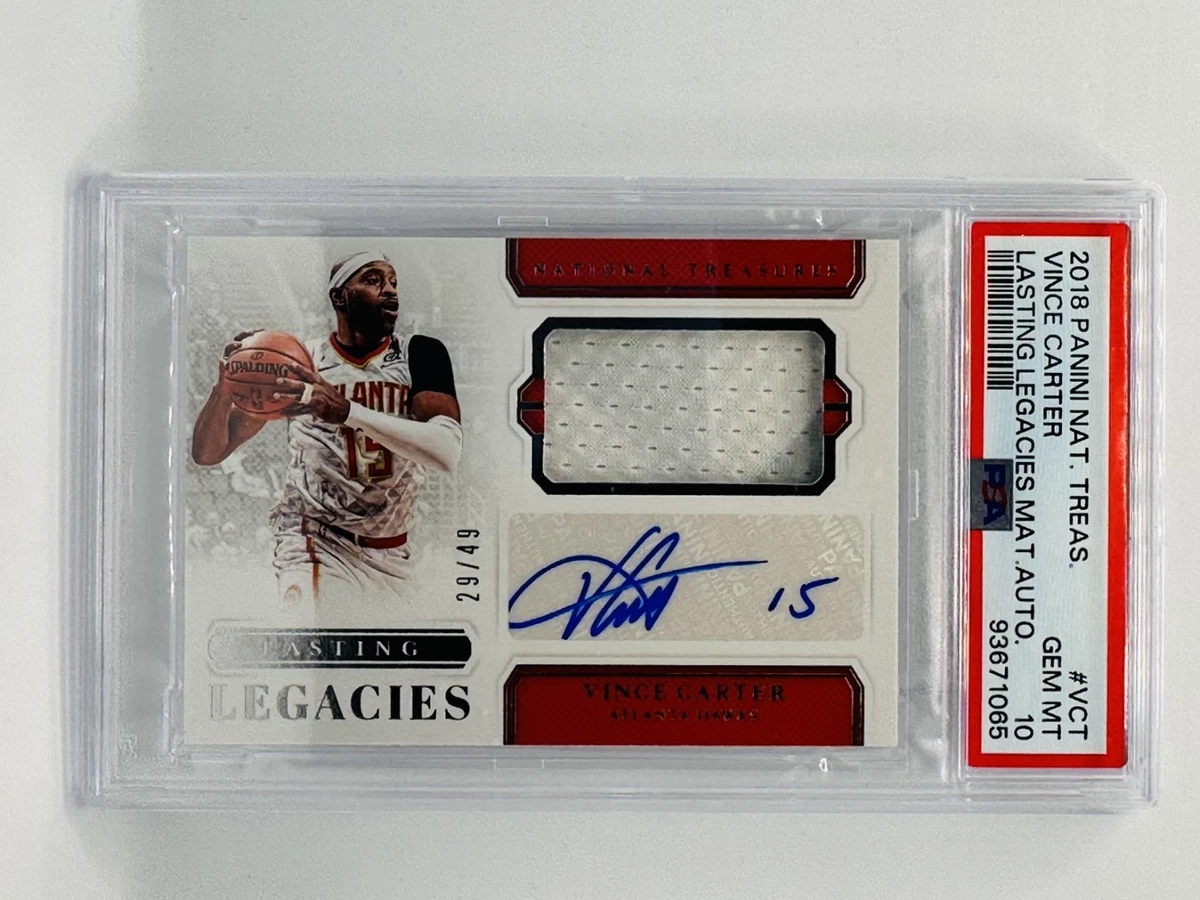 Panini Vince Carter Basketball Autographed Sports Trading Cards 