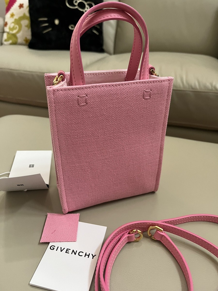 GIVENCHY Pink Mini G Tote Vertical shopping Bag leather