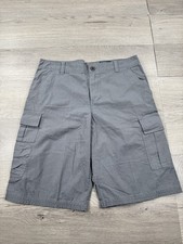 Polo Ralph Lauren Shorts Boys 18 Gray Ripstop Khaki Hiking Camping Outdoors