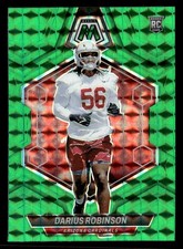 Darius Robinson 2024 Mosaic Green Prizm Rookie Card #327 Arizona Cardinals. rookie card picture