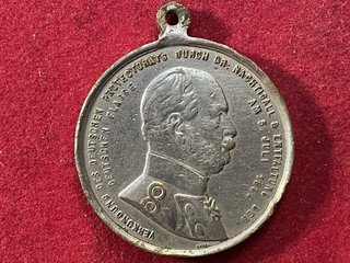 Kolonien: Lüderitzbucht Angra Pequena Medaille 1884 von Lauer Deutsche Flagge