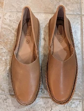 Mohinders Woven Flat In Honey Leather Women's Size 10