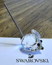 🐭 Swarovski Crystal 1979  Mini Zoo , Small, Mouse Figurine, Metal Tail, Logo