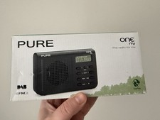 Radio portatile Pure One DAB/FM con adattatore di alimentazione nera nuova con scatola