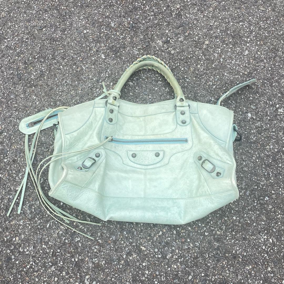 balenciaga city part time y2k mint green back 940 | eBay