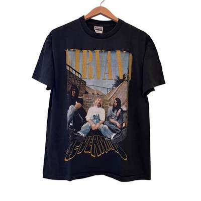 Nirvana 90s Nevermind Grunge Kurt Cobain Band T-shirt Reprint Sz