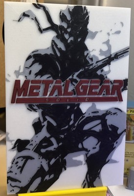 3d Printed Fan Made Metal Gear Solid Wall Art - Solid Snake Mgs1 Style