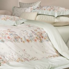 Bedding Set 4pcs Pure Cotton Print Flowers Duvet Cover Bed Sheet 2 Pillowcases