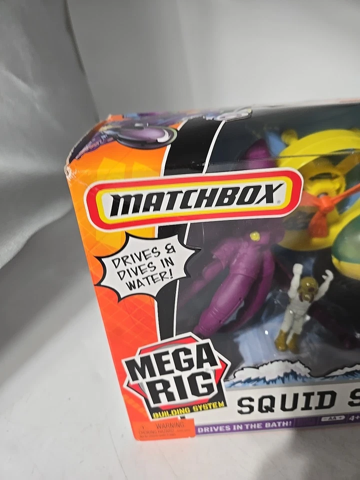 Matchbox Mattel Mega Rig Squid Sub 2010 K9582 Dives In The Bath Toy BRAND NEW!!  - Image 2 of 4