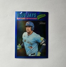 George Springer 2026 Topps Heritage Baseball #108 - CHROME BLUE FOIL  053/150