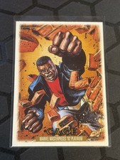2024 SkyBox Marvel Masterpieces 92 Platinum Cage #17 Leather