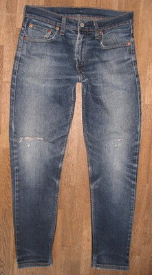 used destroyed LEVI`S  Herren- JEANS / LEVIS Blue-Jeans in blau in ca. W30 / L31